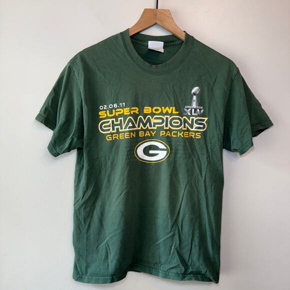 Port and Company Green Bay Packers Super Bowl Champions 2011 T-shirt Size Medium - Picture 1 of 6
